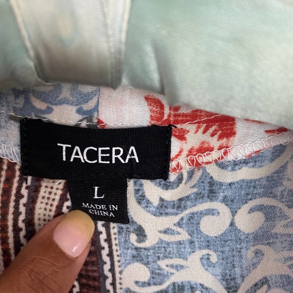 Tacera multi-print sleeveless blouse L - Picture 5 of 7